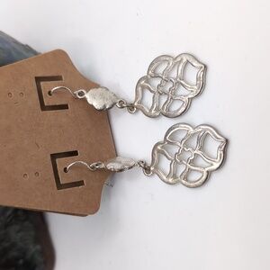 Vintage drop silver earrings